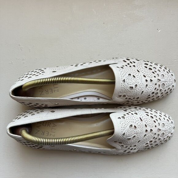 Naturalizer Eve Nude Taupe Leather Slip On Loafer Flat Shoes Dye Cut Women's‎ 10 - Picture 6 of 16